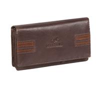 MUSTANG Leather Wallet Side Opening Dark Brown