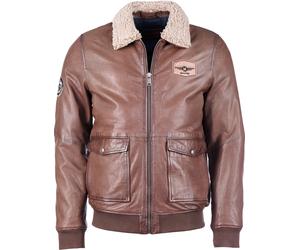 Mustang M232-99, veste en cuir L Marron Marron