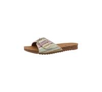 MUSTANG Mule 'Flat' bleu / vert / violet / orange / rose / blanc cassé, Taille 36