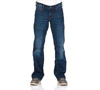 MUSTANG Oregon Jean pour Homme Coupe Bootcut Denim Stretch Coton Bleu Noir W30 W31 W32 W33 W34 W36 W38 W40 - Bleu - W33