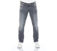 Mustang Oregon Pantalon en denim, extensible, en coupe fuselée, 99 % de coton, bleu, gris, noir, taille :W30-W40 - Gris - W38