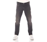 Mustang Oregon Pantalon en denim, extensible, en coupe fuselée, 99 % de coton, bleu, gris, noir, taille :W30-W40 - Noir - W32