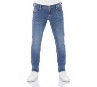 Mustang Oregon Pantalon en denim, extensible, en coupe fuselée, 99 % de coton, bleu, gris, noir, taille :W30-W40 - Bleu - W36