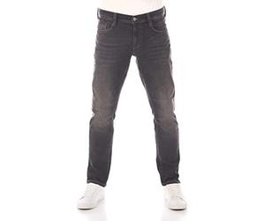 Mustang Oregon Pantalon en denim, extensible, en coupe fuselée, 99 % de coton, bleu, gris, noir, taille :W30-W40 - Noir - W32