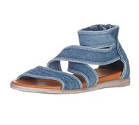 MUSTANG Sandales pour femme Talon fermé Sangle croisée Fermeture éclair 1424-806, bleu jeans, 38 EU