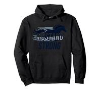 Mustang Strong School Spirit Puissant Stallion Pride Sweat à Capuche, Unisexe pour Adultes, Noir, XXL