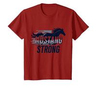 Mustang Strong School Spirit Puissant Stallion Pride T-Shirt, Enfant, Canneberge, 2 Ans
