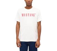 Mustang T-Shirt Austin en Coton pour Homme - Coupe Droite - Tailles S à 3XL - Blanc, Noir, Vert, Beige, Rouge, Gris, Cannoli Cream 2084, 3XL