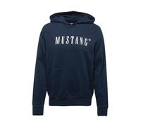 MUSTANG Sweat-shirt 'Bronson' bleu foncé / blanc, Taille S