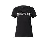 MUSTANG T-shirt 'Alama' noir / blanc, Taille S