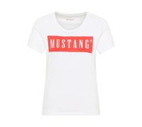 MUSTANG T-shirt 'ALMA' rouge sang / blanc, Taille M