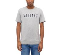 MUSTANG T-Shirt Austin en Coton pour Homme - Coupe Droite - Tailles S à 3XL - Blanc, Noir, Vert, Beige, Rouge, Gris, Mid Grey Mélange 4140, L
