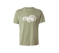 MUSTANG T-Shirt 'Austin' kaki / blanc, Taille XL