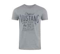 Mustang T-Shirt Basic Imprimé Col Rond Manches Courtes T-Shirt 100% en Coton