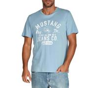 MUSTANG T-shirt d'été à manches courtes pour homme, coupe régulière, col rond, en coton, noir, blanc, bleu, gris, vert, tailles S, M, L, XL, XXL, 3XL, 4XL, 5XL, 6XL