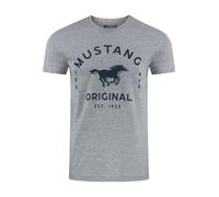 Mustang T-Shirt Homme 100% Coton Col Rond Manches Courtes Été T-Shirt Print