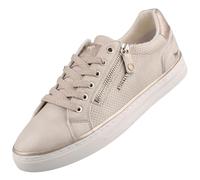 MUSTANG Baskets basses femmes 26M0032006 talon plat lacets et zip latéral Beige 36