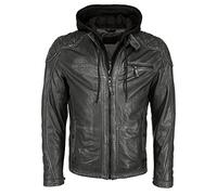 MUSTANG Veste en cuir pour homme 31020245, Gris vintage, L