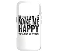 Mustangs Make me Happy You Not So Much Funny Horse Gift Coque pour iPhone 17 Pro
