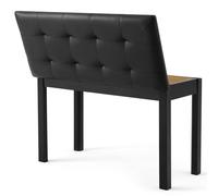 MUSTAR Banc de piano numérique avec espace de rangement, 74 cm, grand siège en bois massif, noir