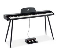 MUSTAR Piano numérique 88 touches pour débutants, clavier piano taille complète avec 3 unités de pédale, piano électrique portable, piano numérique pour la maison avec MIDI-USB et support, Noir