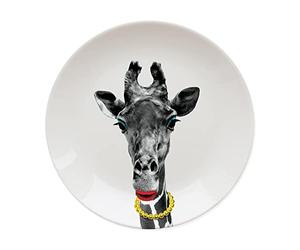 MUSTARD M 12006D Fun Dining Assiette Dîner Sauvage Giraffe, Imprimer