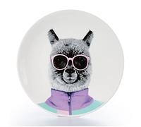 MUSTARD M12006G Assiette Plate Ronde Wild Dining Alpaga Andy Céramique Blanc D23 x H2 cm