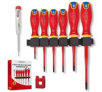 Mustbau 9 Pièces Tournevis Isolés 1000V Certifiés VDE Professionnels Pour Vis À Fente, Cruciforme Et Hexagonale