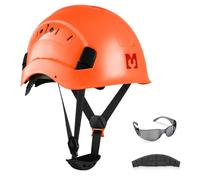 Mustbau Casque de Sécurité, Casques de Protection EN397 avec Lunettes Antibuée, 53 à 63 cm Tour de Tête Réglable, Matériau ABS Résistant pour Hommes Femmes