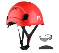 Mustbau Casque de Sécurité, Casques de Protection EN397 avec Lunettes Antibuée, 53 à 63 cm Tour de Tête Réglable, Matériau ABS Résistant pour Hommes Femmes