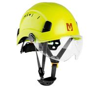 Mustbau Casque de Sécurité, Casques de Protection EN397 avec Visière et Bandeau Absorbant, 53 à 63 cm Tour de Tête Réglable, Matériau ABS Résistant pour Hommes Femmes