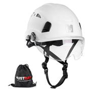 Mustbau EN12492 Casque de sécurité pour Escalade avec visière Transparente et mentonnière 53-63 cm