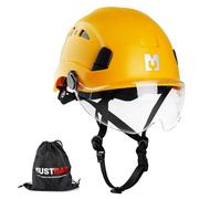 Mustbau EN12492 Casque de sécurité pour Escalade avec visière Transparente et mentonnière 53-63 cm