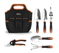 Mustbau GGT4A Set d'Outils de Jardinage 6 Pièces en Acier Inoxydable Outils Jardin avec Sac de Rangement