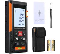 Mustbau HD-50 Télémètre Laser 50 m, Haute Précision, IP54 LCD Unit. m/in/ft, 2 Niveaux à Bulle, Intérieure/Extérieure