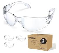 Mustbau Lunette de Sécurité UV380 - Anti-rayures Pour Travail - 3 Paires