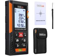 Mustbau Télémètre Laser 100 m avec Niveau à Bulle, Calcul Surface/Volume/Pythagore, Écran Rétroéclairé, Haute Précision, HD 100