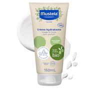Mustela - Crème Hydratante Bébé à l'Huile d'Olive Bio - Pour Toute la Famille dès la Naissance - Peaux Sensibles - Huile d'Olive, Glycérine et Aloe Vera - Crème Hydratante Visage et Corps Bio