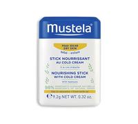 Mustela Hydra Stick CC Baume Visage, Cold Cream naturel, Vitamine E, Lèvres et pommettes, Bébé et toute la famille - Protège du froid et du vent, non gras, 98% d'ingrédients d'origine naturelle(9.2 g)