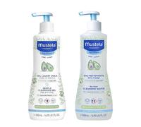 Mustela Hygiène Bébé - Lot Gel Lavant Doux & Eau Sans Rinçage 500ml