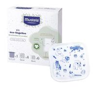 Mustela - Kit Éco-lingettes 100% Coton Bio - Lingettes Bébé Réutilisables - Texture Double Face pour un Nettoyage Optimal - Composées de Coton Certifié GOTS - Gamme Hygiène Bébé Durable