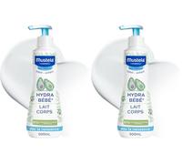 Mustela - Lait corps Hydra Bébé - Soin Fluide Hydratant Enrichi en Avocat BIO - Lait Hydratant Corps - 97% d'Ingrédients d'Origine Naturelle - Produit Bébé Dès la Naissance - Texture Fluide (Lot de 2)