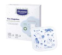 Mustela Lingettes 3+3 100% Coton - Lingettes Bébé Réutilisables - Texture Double Face pour un Nettoyage Optimal - Composées de Coton Certifié GOTS - Gamme Hygiène Bébé - 3x12 cm et 3x10 cm