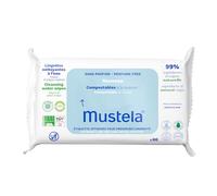 Mustela Lingettes Nettoyantes Compostables Non Parfumées 60 unités