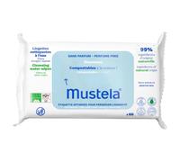 Mustela Lingettes Nettoyantes À L'Eau Sans Parfum 60 Lingettes