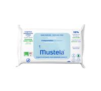 Mustela Lingettes Nettoyantes Compostables Non Parfumées X60 Multicolore