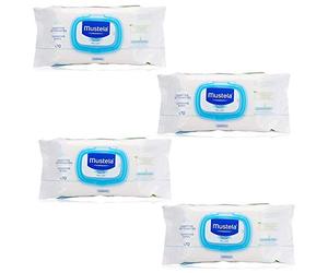 Mustela lot de 4 paquets de lingettes nettoyantes de 70 pièces