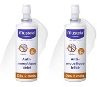 Mustela - Lotion Anti Moustique Bébé - Protection Innovante Contre Moustiques et Tiques - Sans Parfum, Sans Alcool, à l’IR3535® - Sûr et Efficace - A Partir de 2 mois - Protège Jusqu'à 8h (Lot de 2)