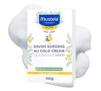 Mustela Savon Surgras Cold Cream Peau Sèche Bébé 100g | Savon surgras nettoie et nourrit en douceur visage et corps des peaux sèches et sensibles, au cold cream dès la naissance