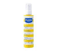 MUSTELA - Spray Solaire Bébé & Enfant SPF 50 Très Haute Protection, Peau Sensible Hydratée (200mL) - Vendu par unité